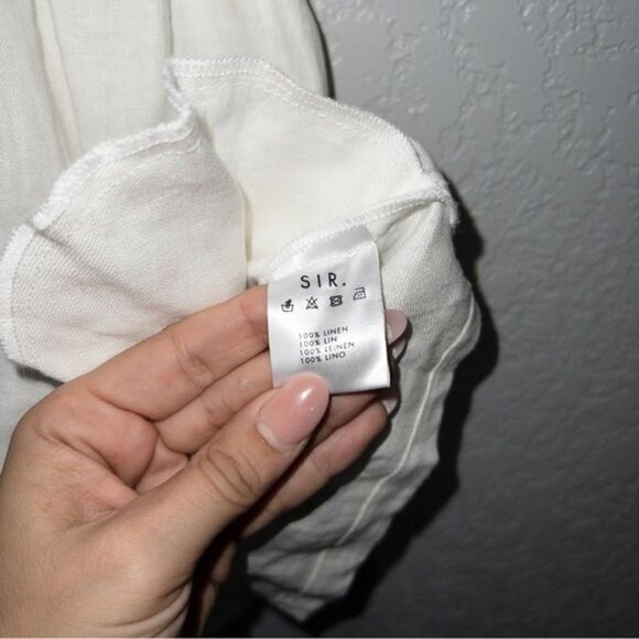 SIR The Label White Linen Romper Size 2 - Picture 8 of 8